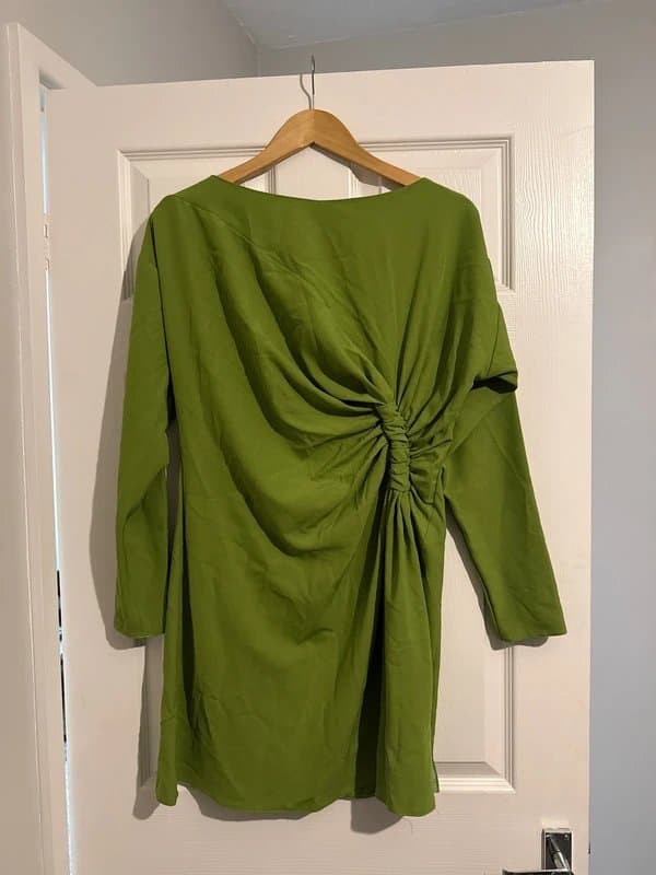 ASOS ASOS slash neck mini dress green