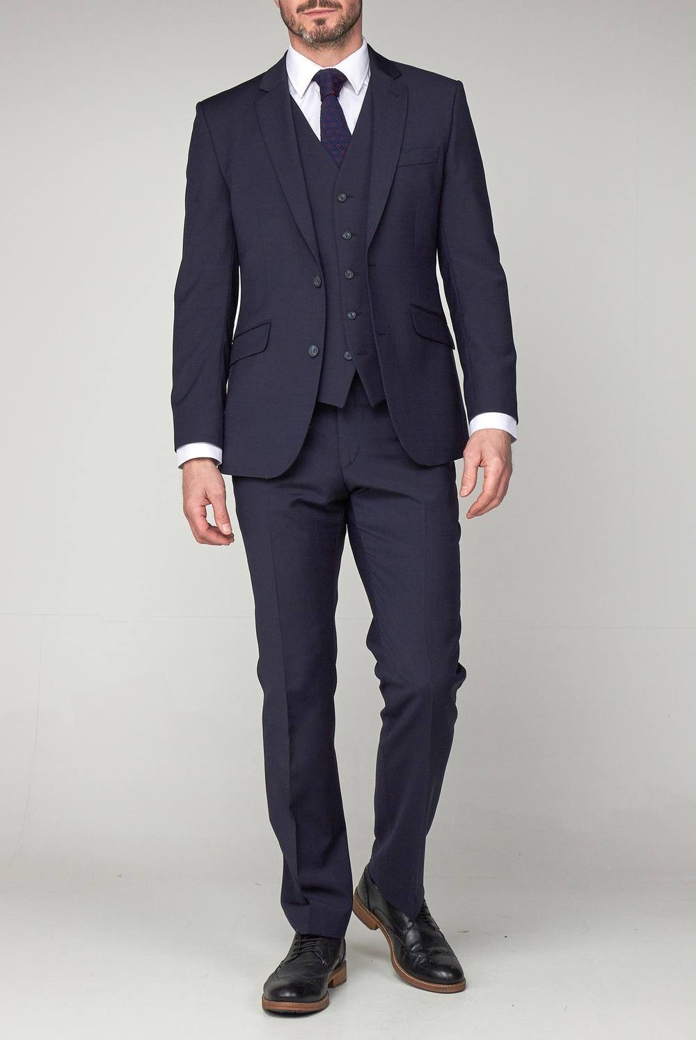 Scott Scott Men's Classic Fit Suit Jacket in Navy - 4