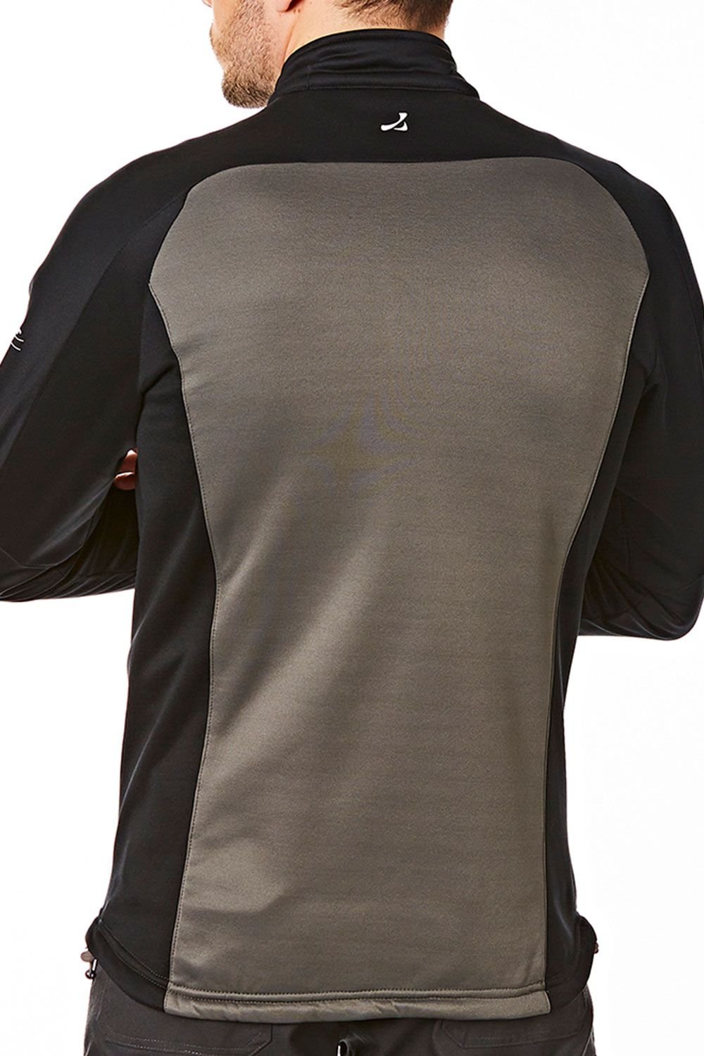 Under Par Under Par Men's Raglan Sleeve Zip Neck Mid Layer in Grey - 3