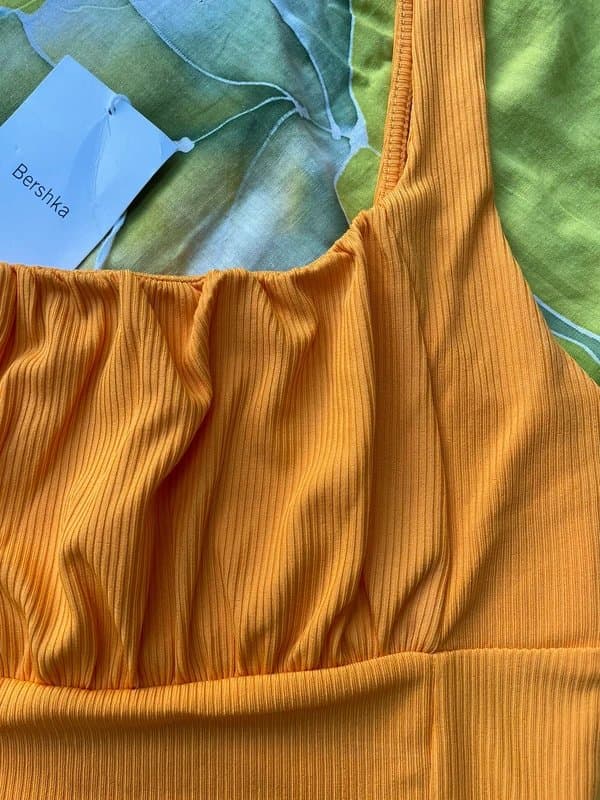Bershka Deep Yellow Cropped Top