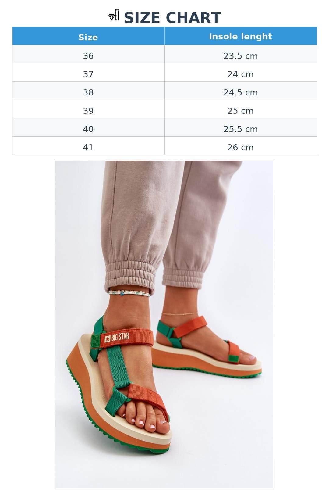 Love Lace Love Lace Women's Big Star Platform Velcro Foam Sandals Lightweight Summer Shoes - 4