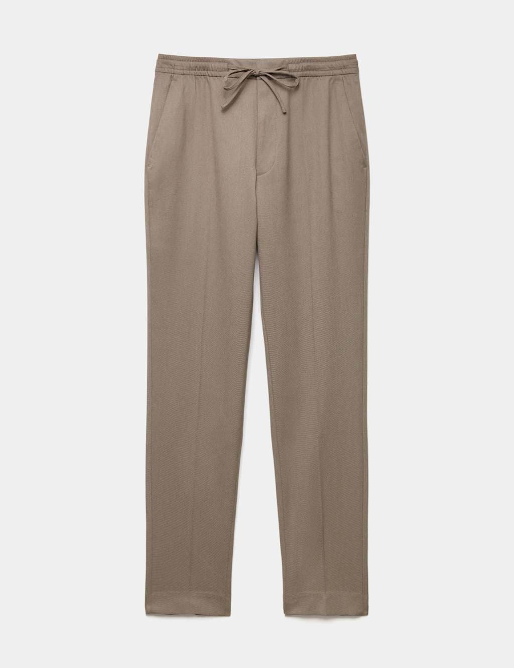 Marks & Spencer M&S Tapered Fit Elasticated Trousers Mocha