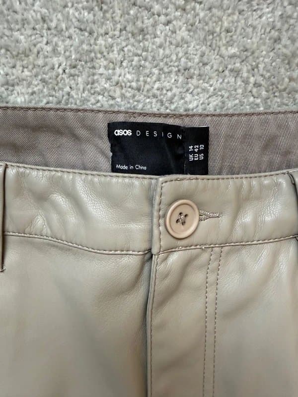ASOS ASOS faux leather cargo pants