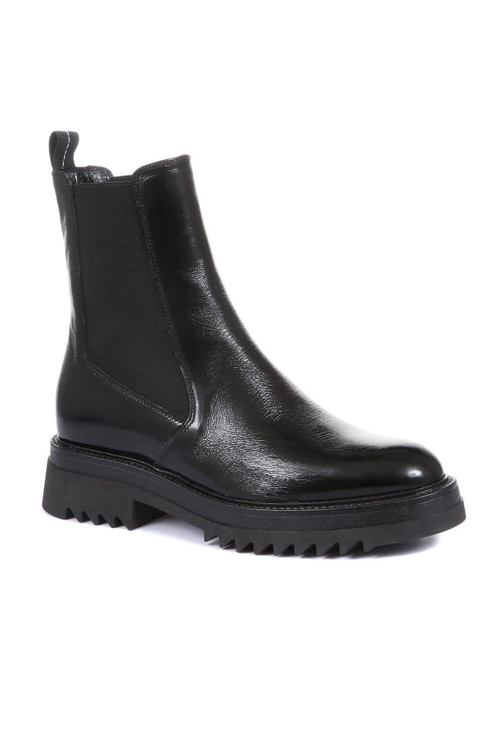 Jones Bootmaker Jones Bootmaker Women's Denno Chunky Chelsea Boots in Jet Black