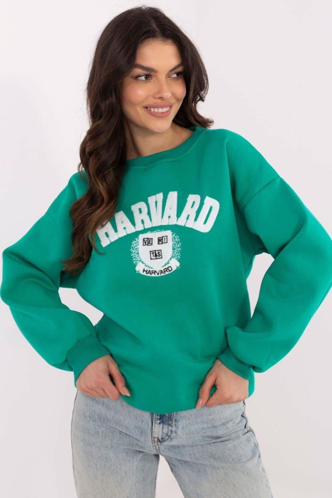 Love Lace Love Lace Women's Insulated Cotton Polyester Casual Sweatshirt in Green