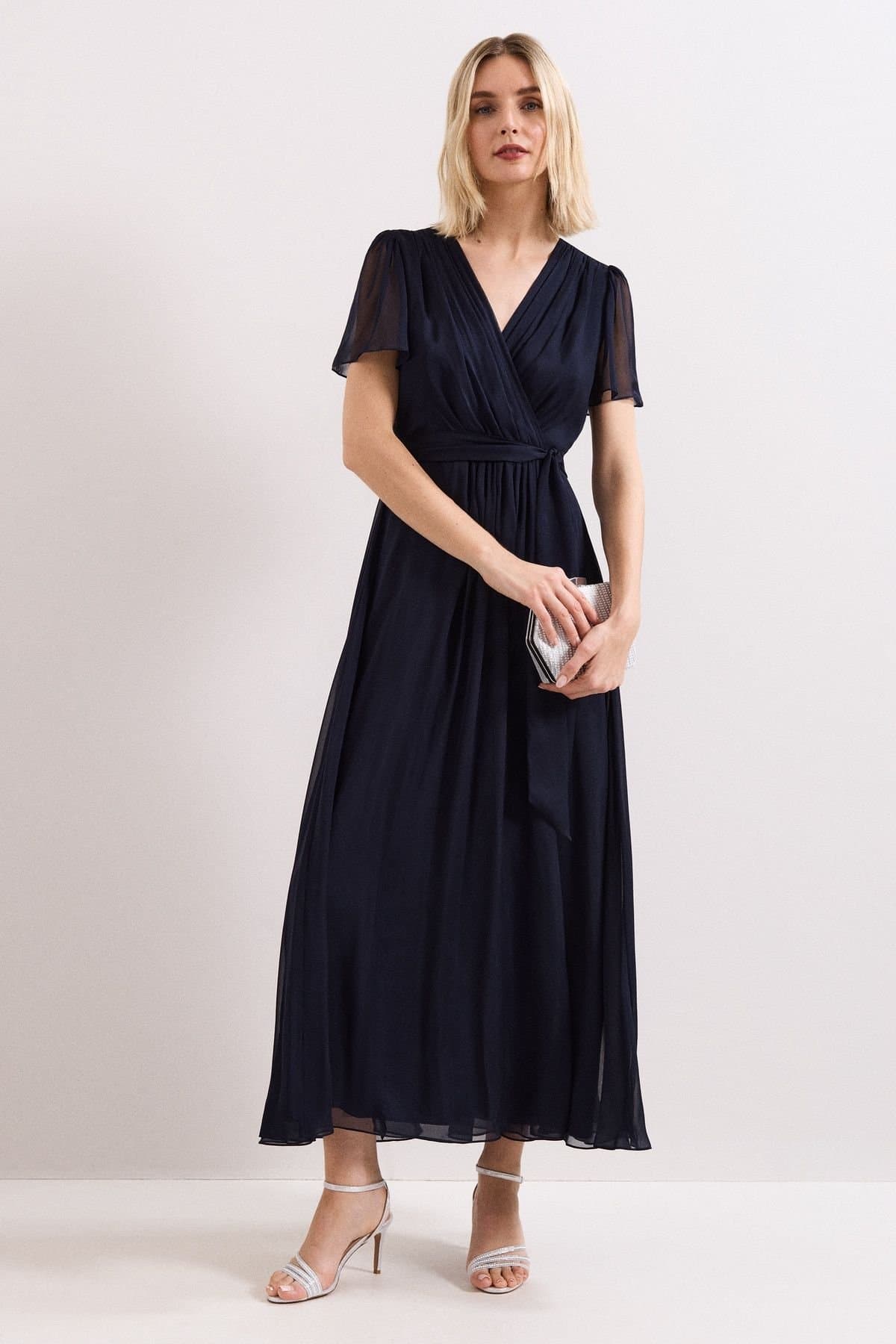 Phase Eight Phase Eight Women's Alena Silk Midi Dress in Dark Navy