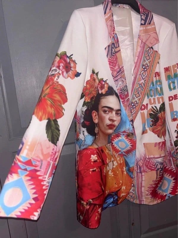 M-Made in Italy Gold Foil Frida Blazer Oversized