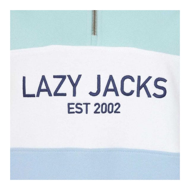 Lazy Jacks Lazy Jacks Women's Quarter Zip Sweatshirt in Light Blue - 3