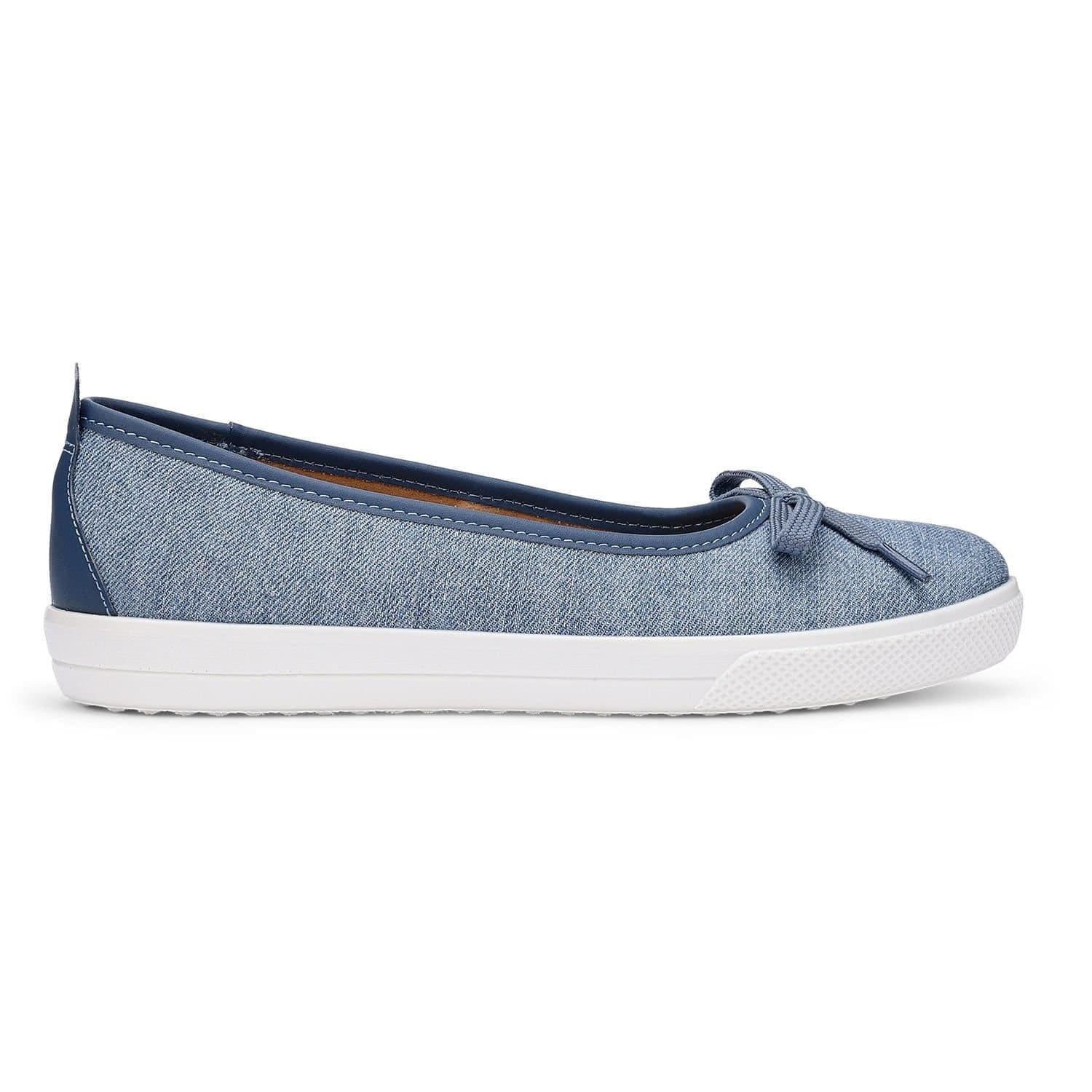 Hotter Hotter Women's 'Willa' Canvas Slip-Ons in Light Blue