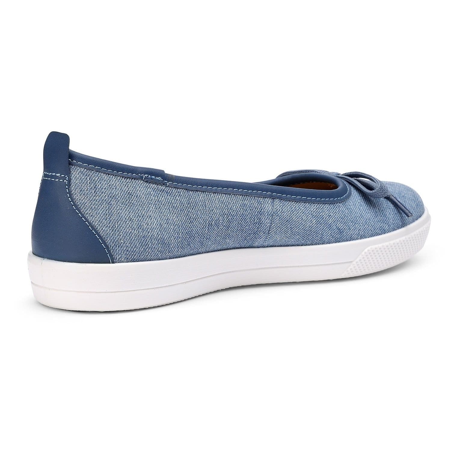 Hotter Hotter Women's 'Willa' Canvas Slip-Ons in Light Blue - 4