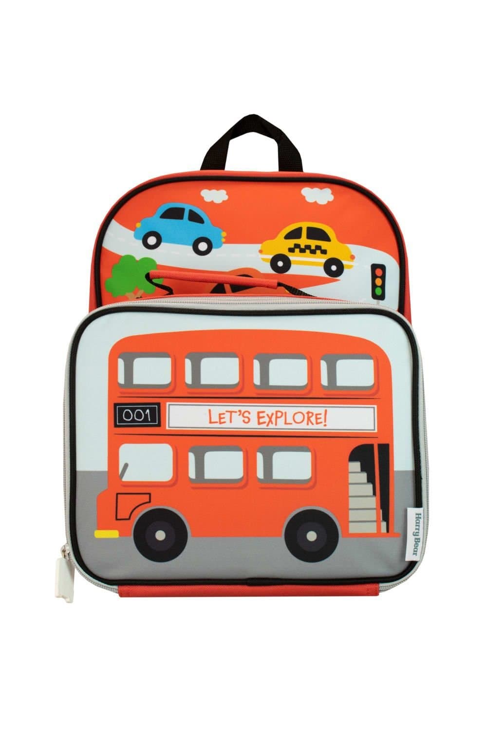 Harry Bear Harry Bear Men's Transport Backpack & Lunchbag Set in Red