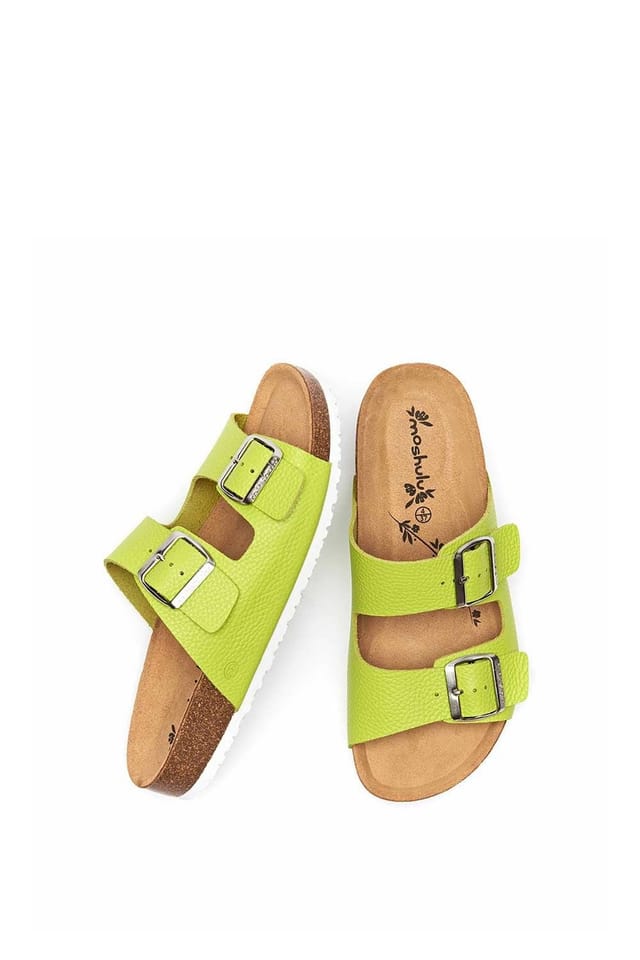 Moshulu Moshulu Women's 'Bavaria Bright' Colourful Cork Footbed Sandals in Light Green - 2