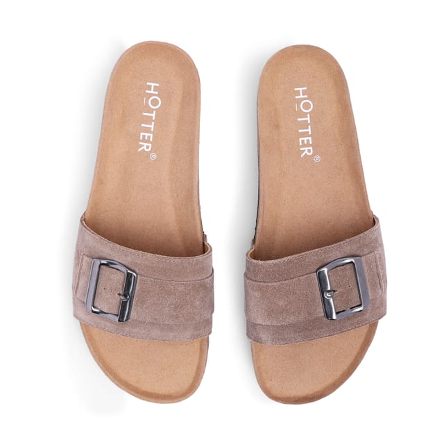 Hotter Hotter Women's 'Sora' Slip-On Mules in Medium Beige - 3