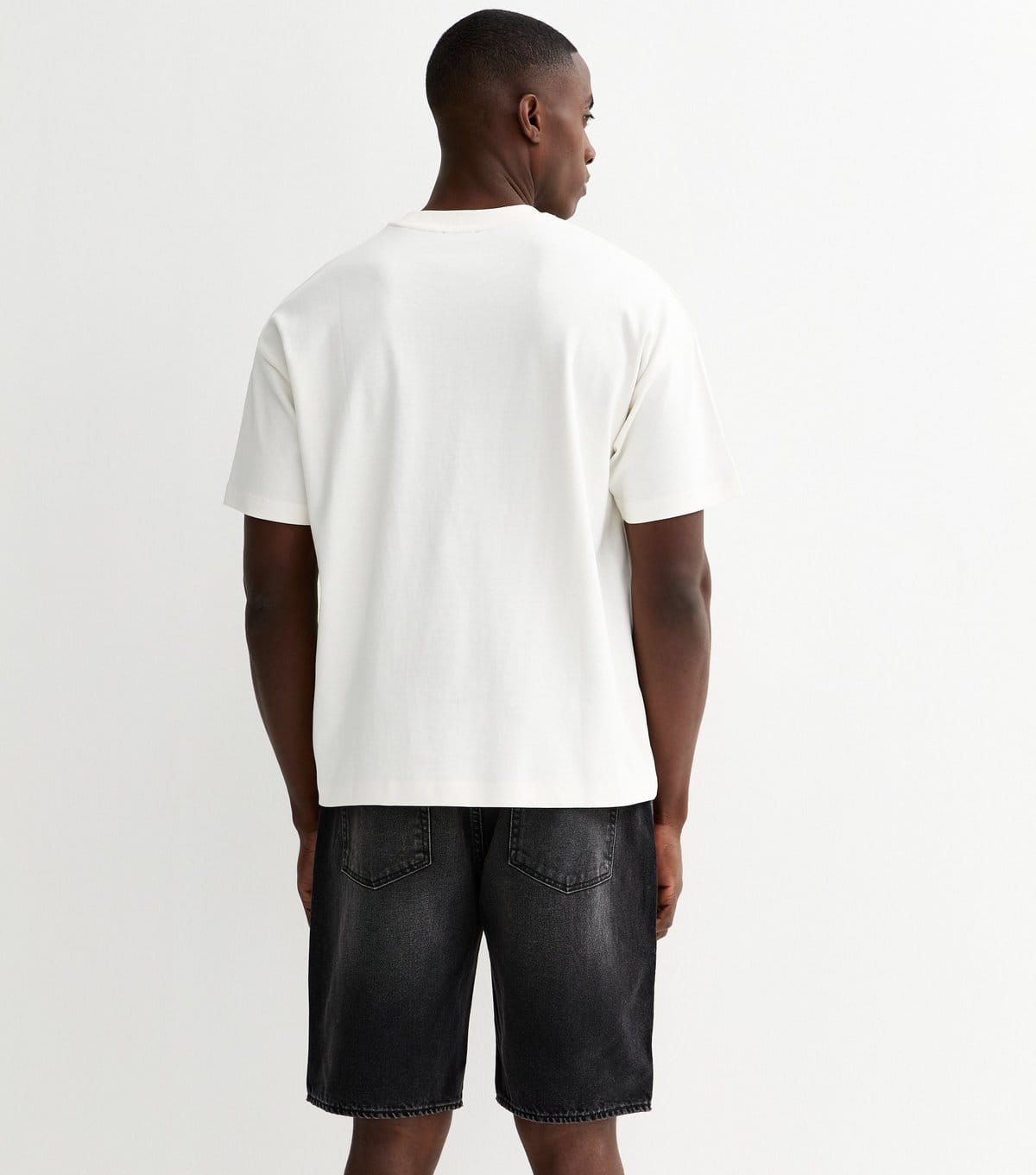 New Look Men's Dark Grey Denim Bermuda Shorts New Look - 4