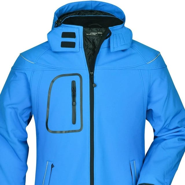 James and Nicholson James and Nicholson Men's Winter Soft Shell Jacket in Aqua - 2