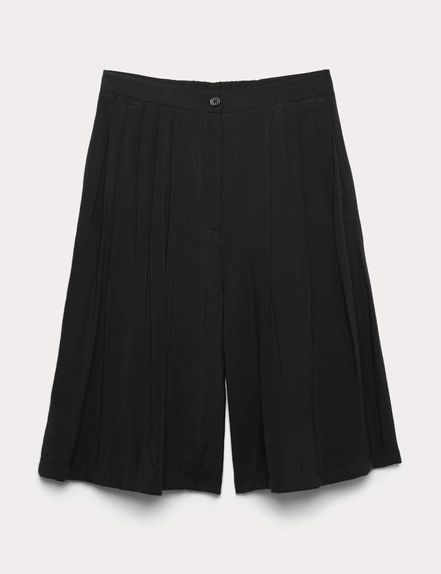 Marks & Spencer M&S Pleated Longline Shorts Black - 2