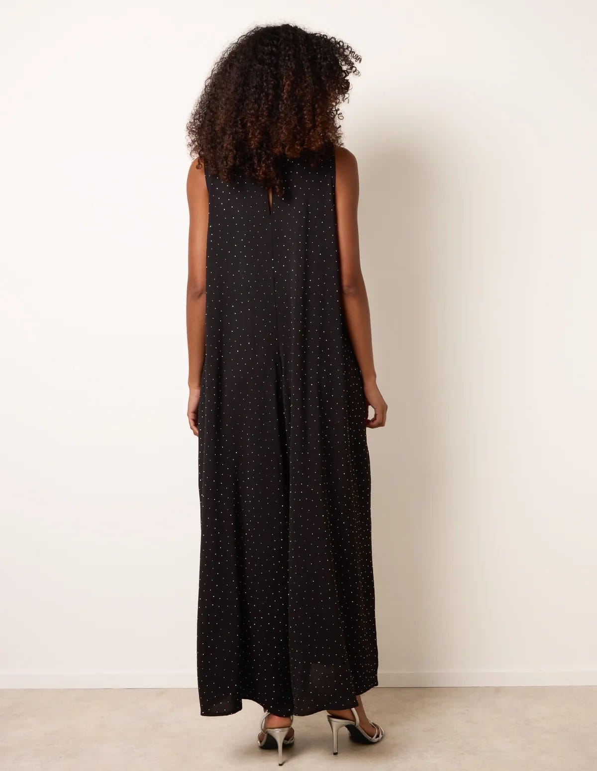 Blue Vanilla Pleat Front Diamante Jumpsuit - 4
