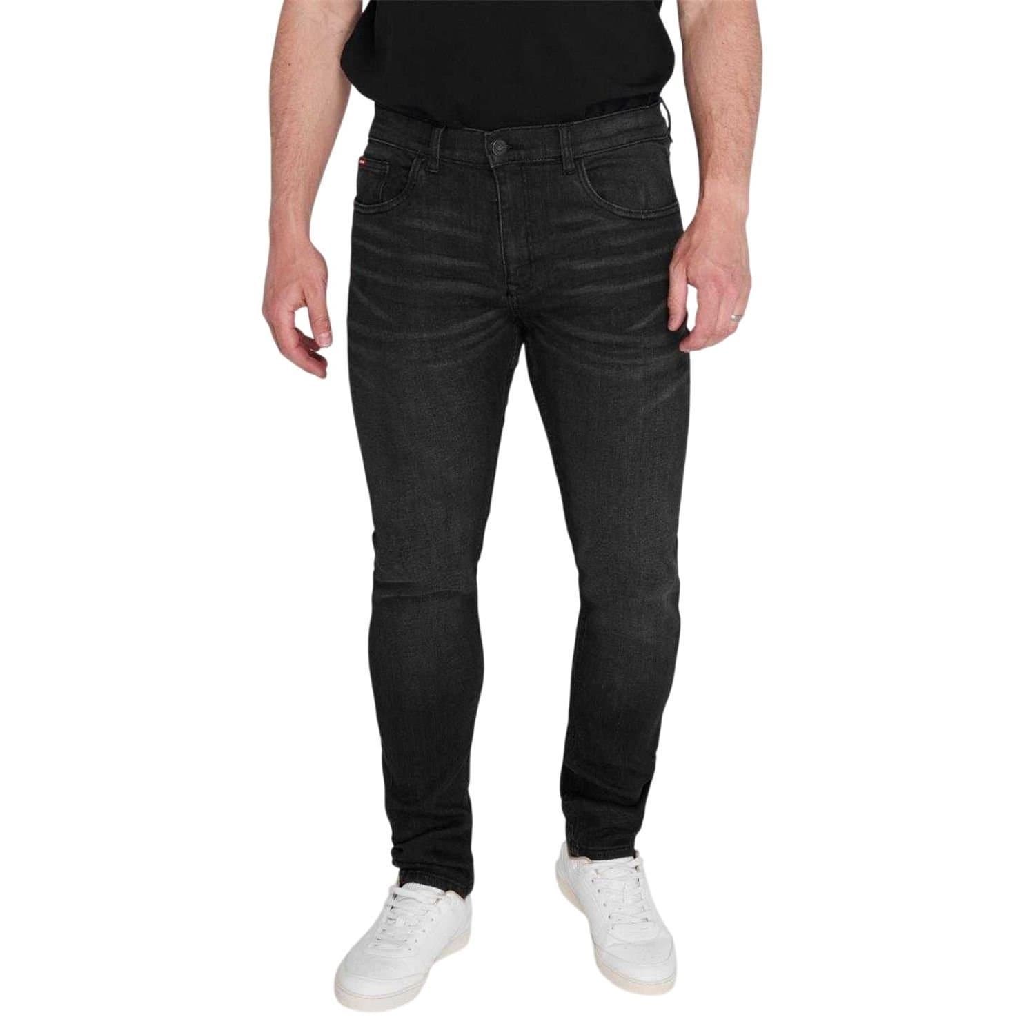 Lee Cooper Lee Cooper Men's Denim Plain Slim Jeans in Black