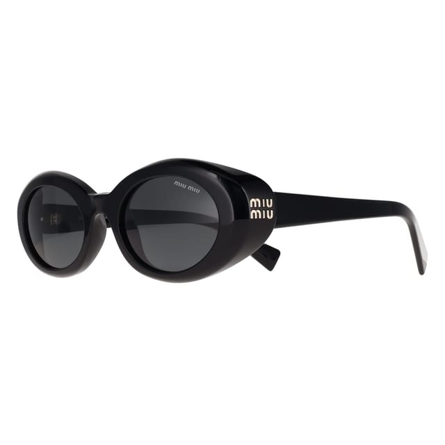 Miu Miu Miu Miu Women's Oval Black Dark Grey MU09S - 2