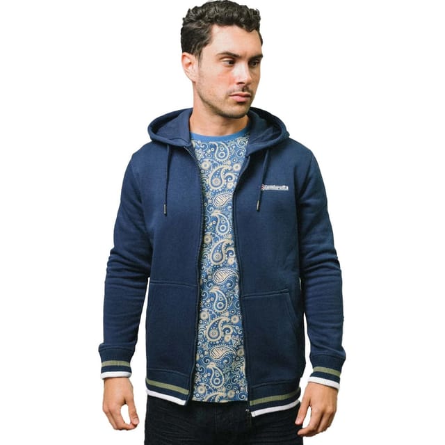 Lambretta Lambretta Men's AW24 Full Zip Hoodie in Navy - 3