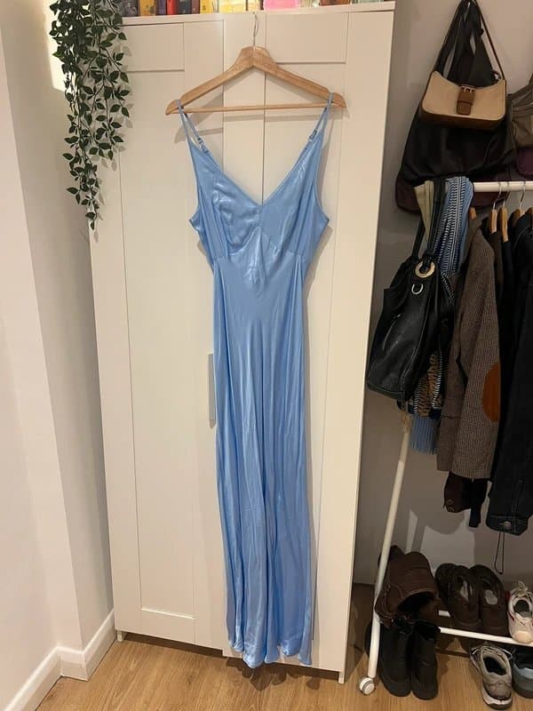 ASOS Gorgeous satin blue dress