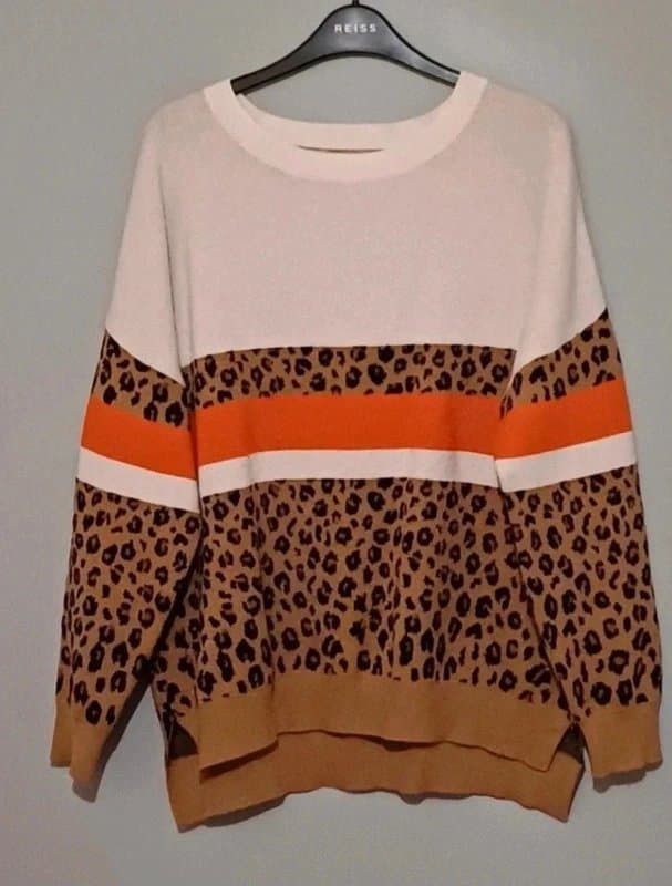 Never Fully Dressed Never Fully Dressed Multicolour Oversized Jumper - size M (14/16/18)