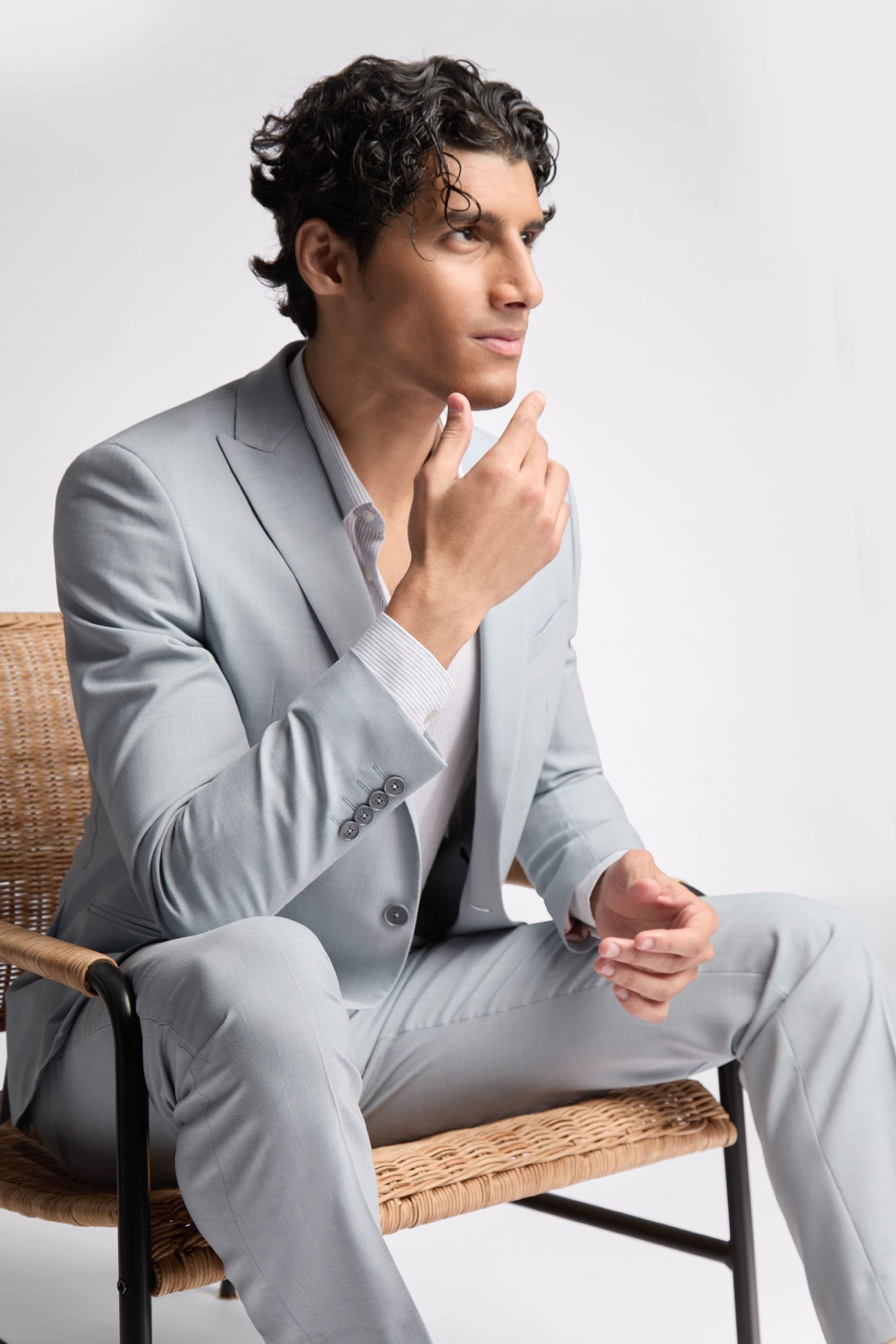 Ted Baker Ted Baker Men's Heath Slim Fit Sharkskin Jacket in Blue - 4