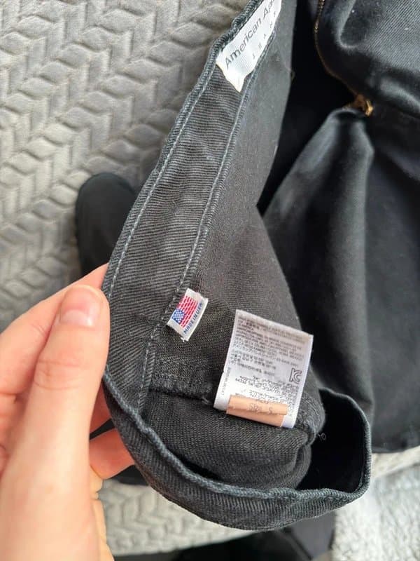 American Apparel Black denim skirt