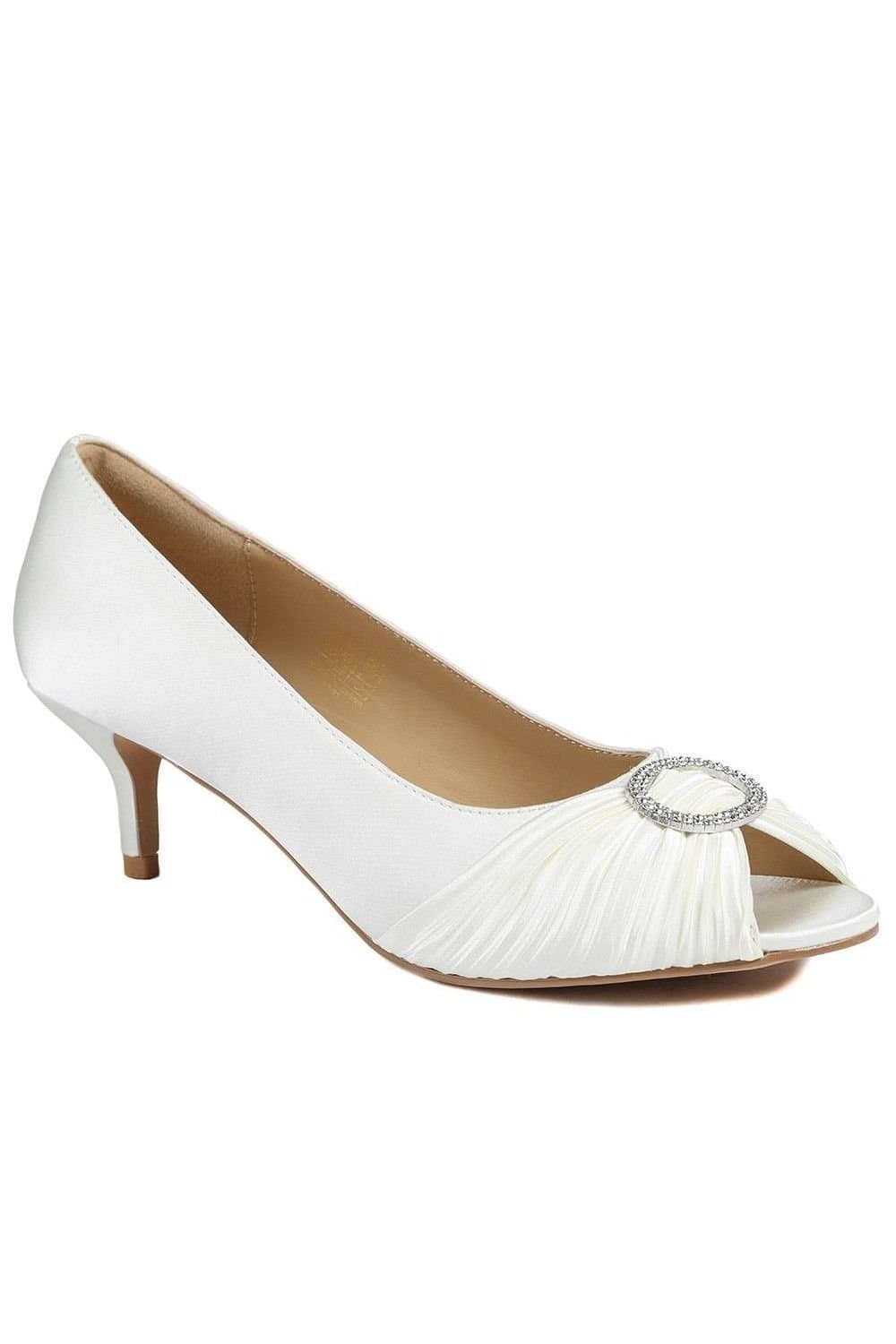 Jones Bootmaker Jones Bootmaker Women's Zephira Elegant Stiletto Heel Court Shoes in Ivory