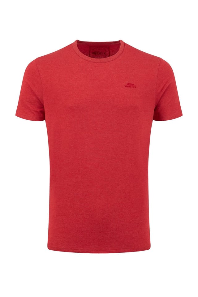 Weird Fish Weird Fish Men's Hooked Branded T-Shirt in Scarlet - 2