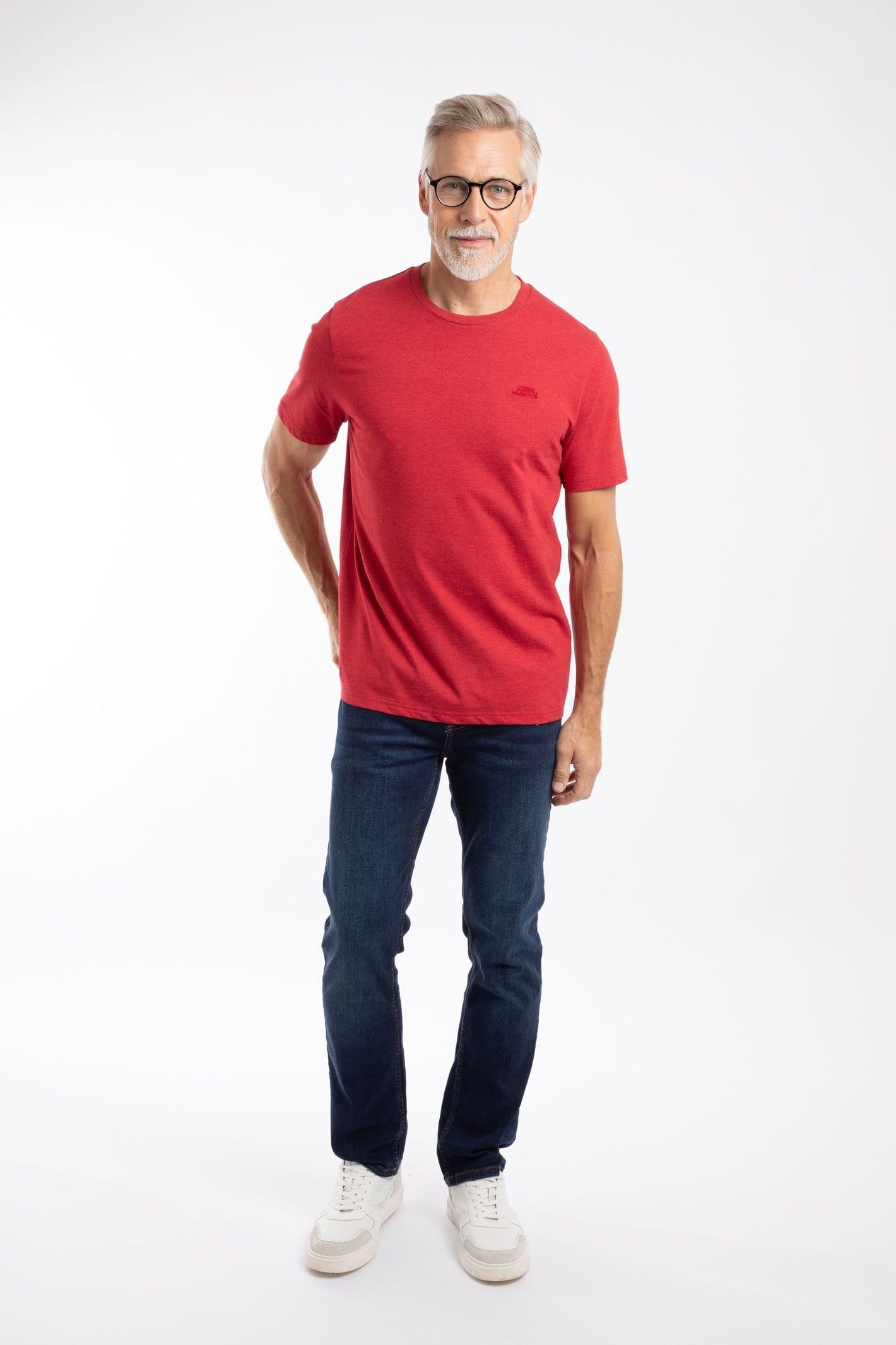 Weird Fish Weird Fish Men's Hooked Branded T-Shirt in Scarlet - 4