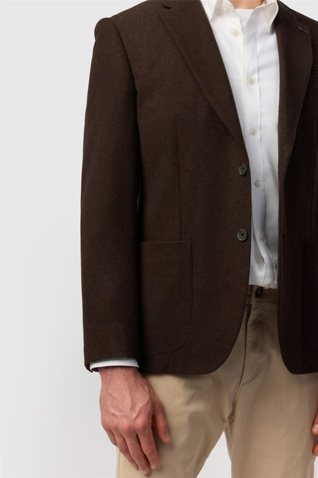 Ted Baker Ted Baker Men's Single Breasted Two Button Tailored Suit Jacket in Dark Brown - 2