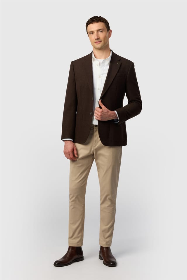 Ted Baker Ted Baker Men's Single Breasted Two Button Tailored Suit Jacket in Dark Brown - 3