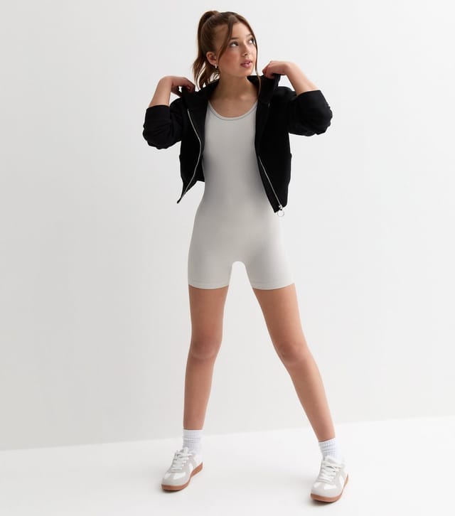 New Look Girls' Grey Sleeveless Unitard New Look - 3
