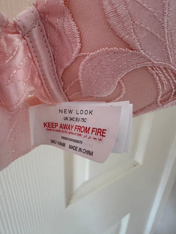 New Look New Look 34C pink floral push-up bra