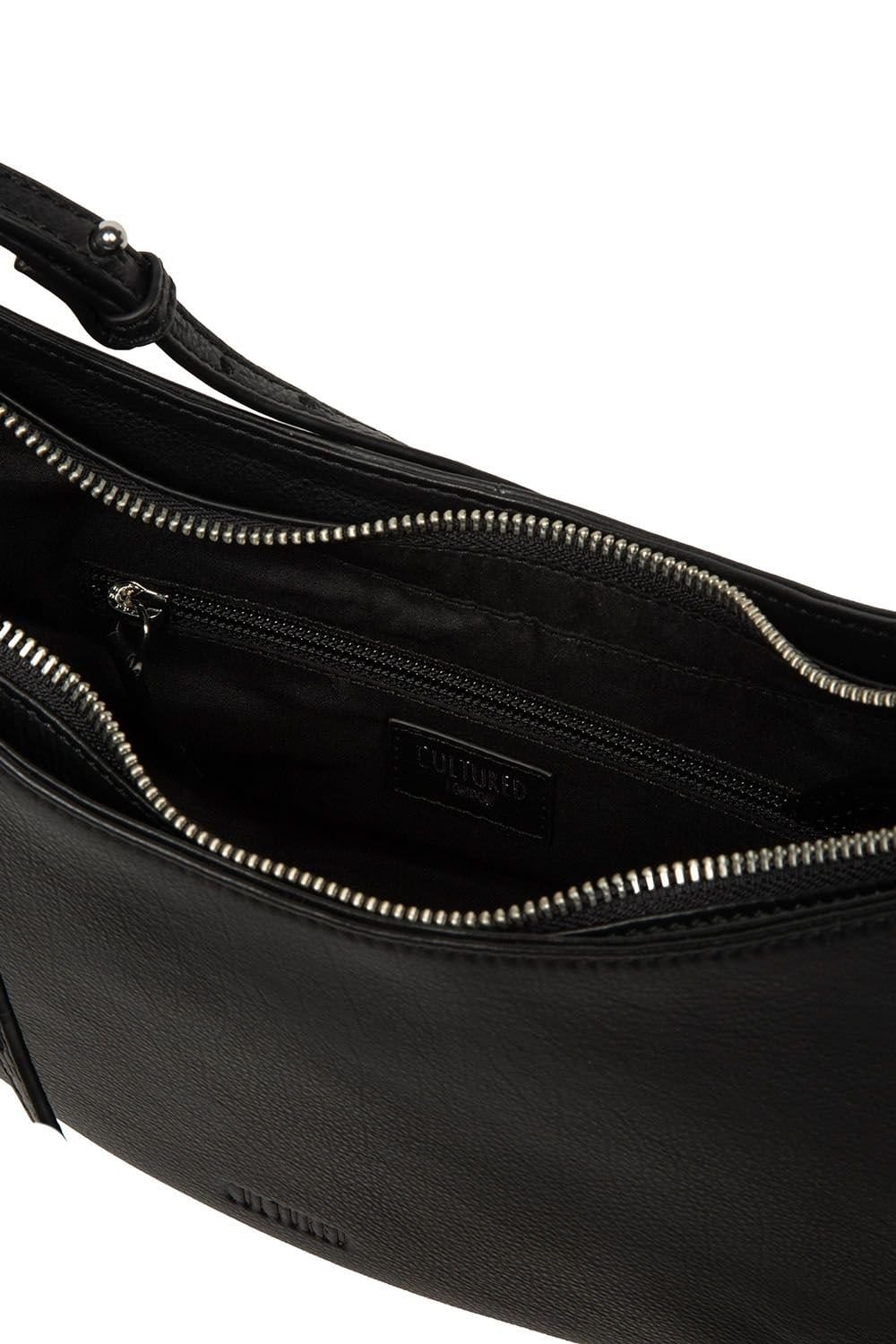 Cultured London Cultured London Women's 'Consuelo' Leather Grab Bag in Black - 4