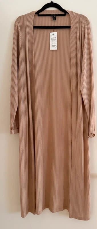 New Look New Look-  Ribbed Fine Knit Midi Cardigan