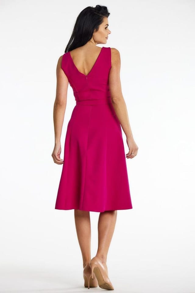 Love Lace Love Lace Women's Poland Made Strapy Midi Day Dress in Pink - 3