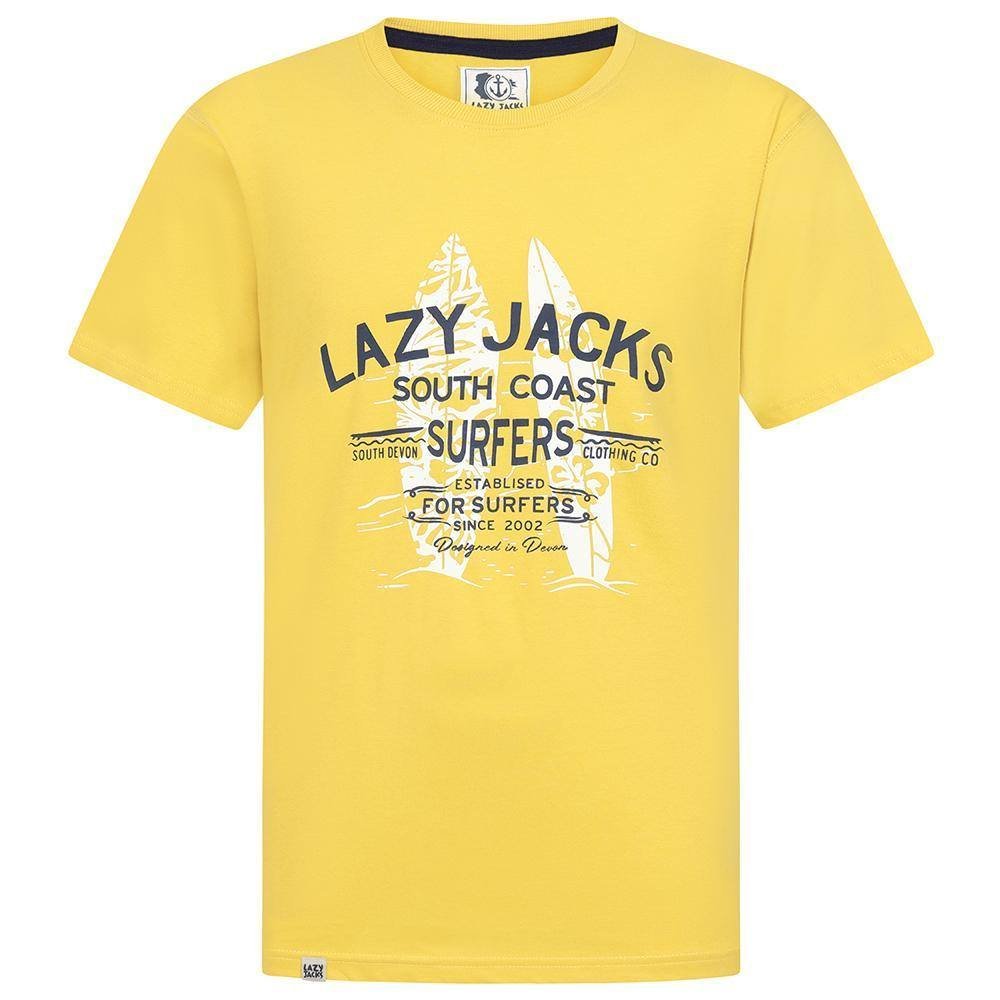 Lazy Jacks Lazy Jacks Men's Surfer Cotton T-Shirt in Yellow - 2