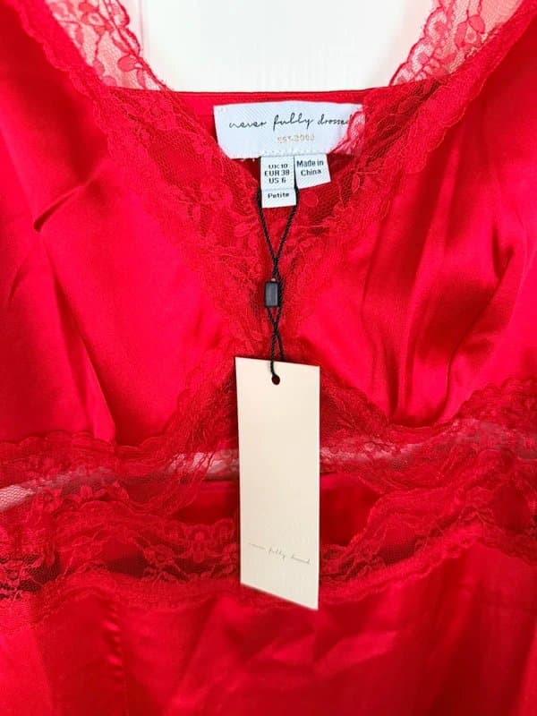 Never Fully Dressed Never Fully Dressed Red Lace Dress