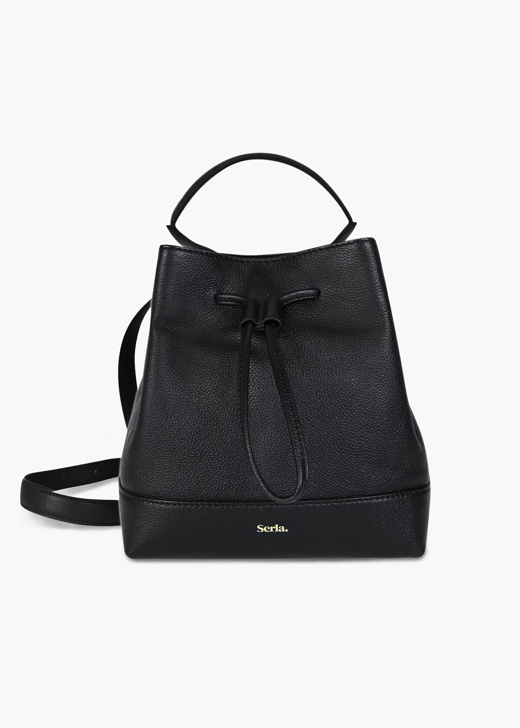 Serla Serla Women's Margot Real Leather Crossbody Bag in Black