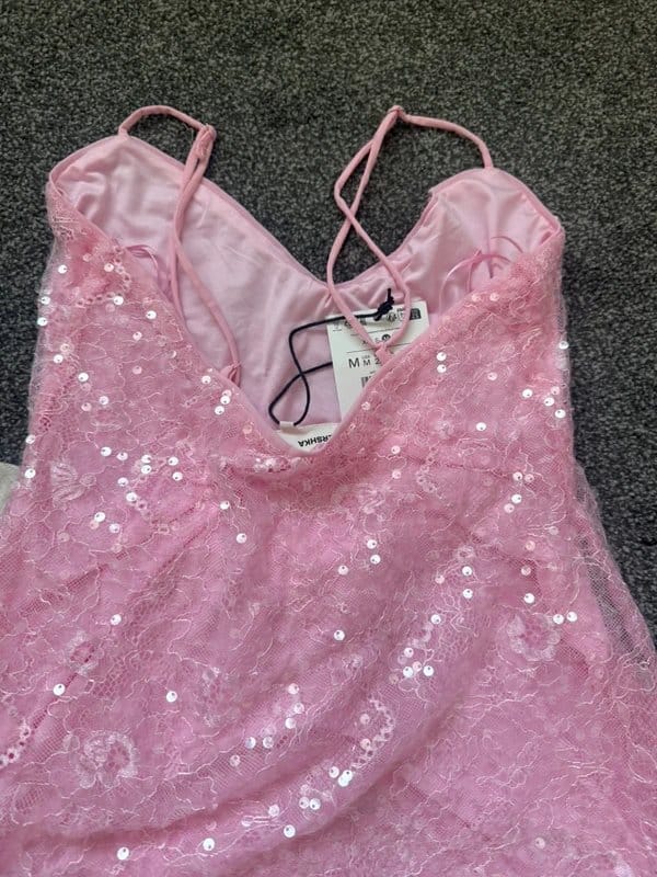 Bershka Pink sequin Bershka dress - 1