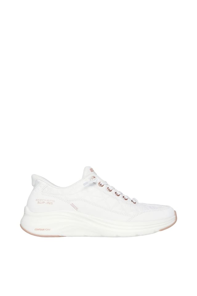 Skechers Skechers Women's CONTOUR FOAM GOLDEN HOUR Cozy Fit Knotted Bungee Slip-Ins White - 2