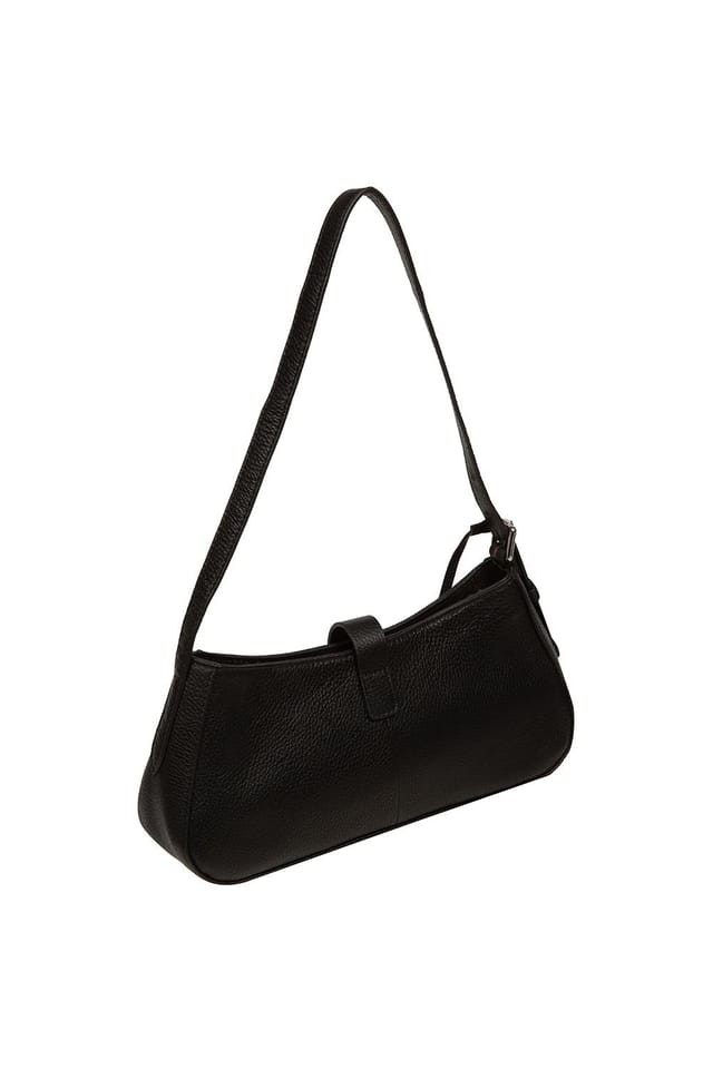 Pure Luxuries London Pure Luxuries London Women's 'Evangeline' Leather Grab Bag in Black - 3