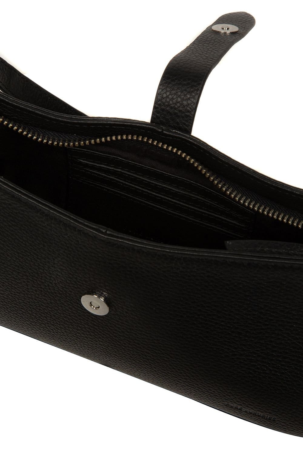 Pure Luxuries London Pure Luxuries London Women's 'Evangeline' Leather Grab Bag in Black - 4