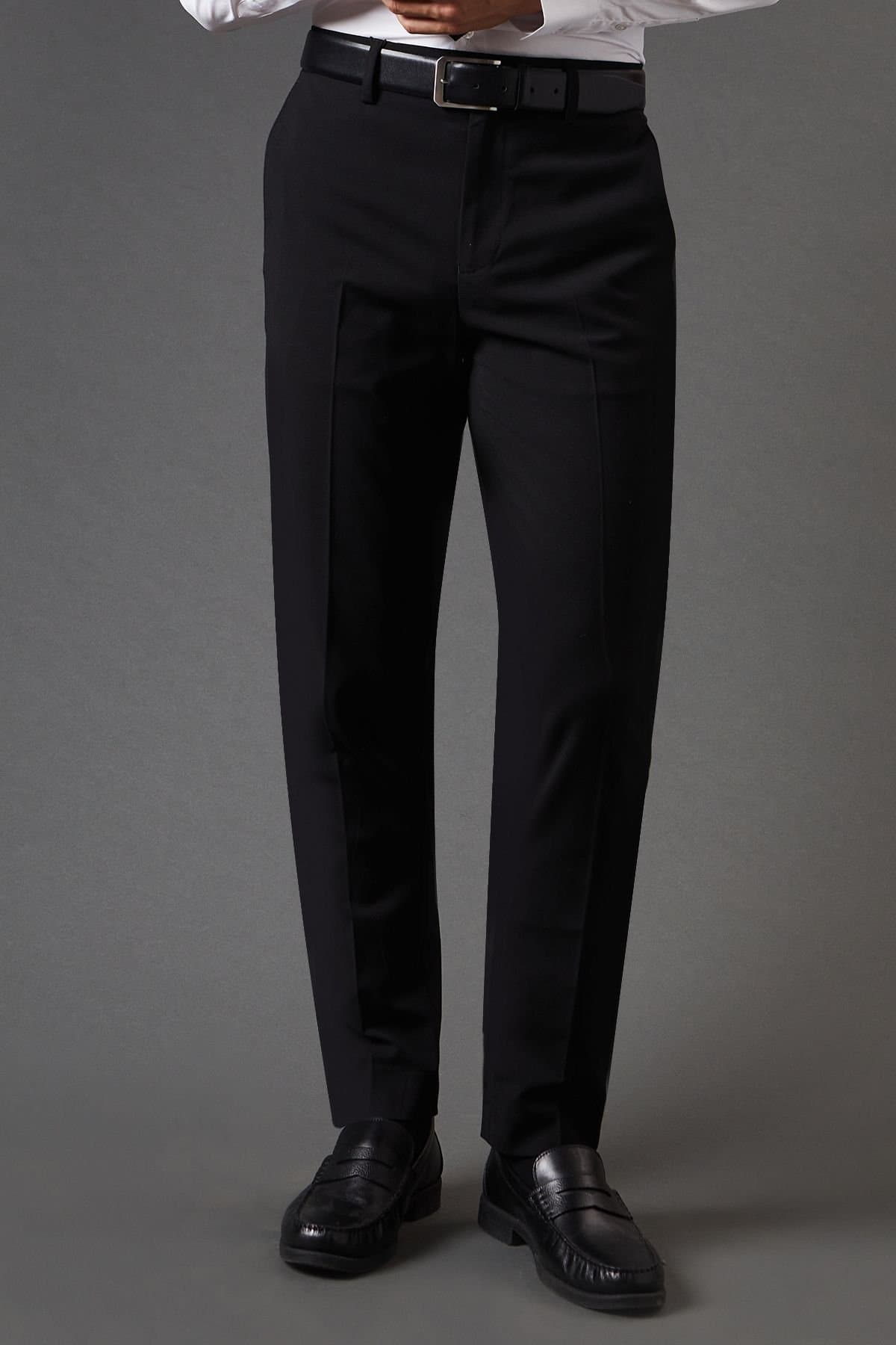 Burton Burton Men's Black Skinny Fit Essential Suit Trousers