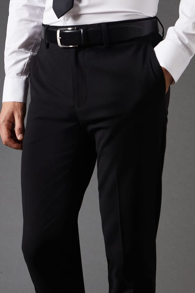 Burton Burton Men's Black Skinny Fit Essential Suit Trousers - 2