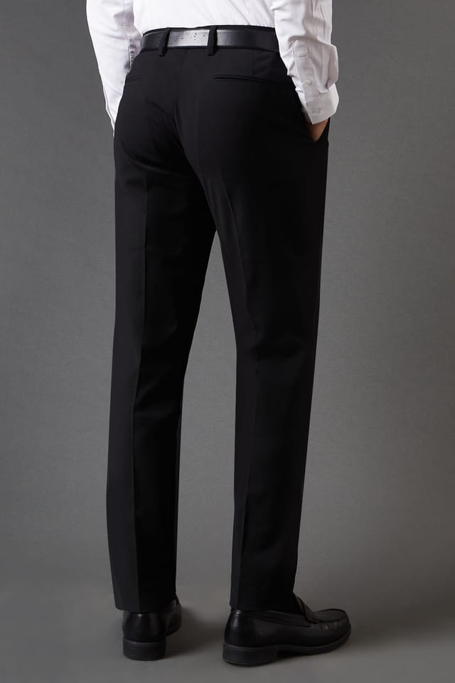 Burton Burton Men's Black Skinny Fit Essential Suit Trousers - 3