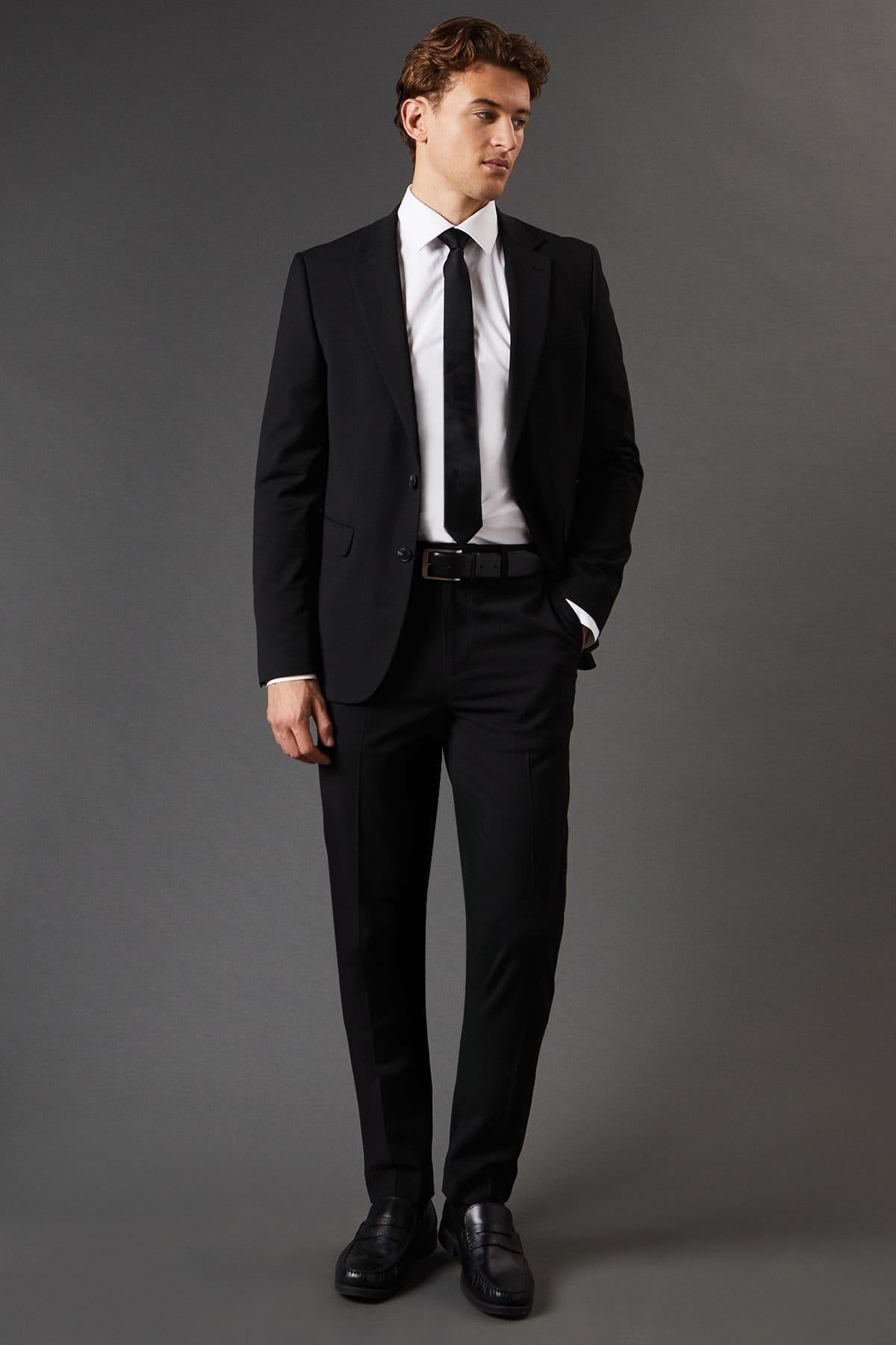 Burton Burton Men's Black Skinny Fit Essential Suit Trousers - 4