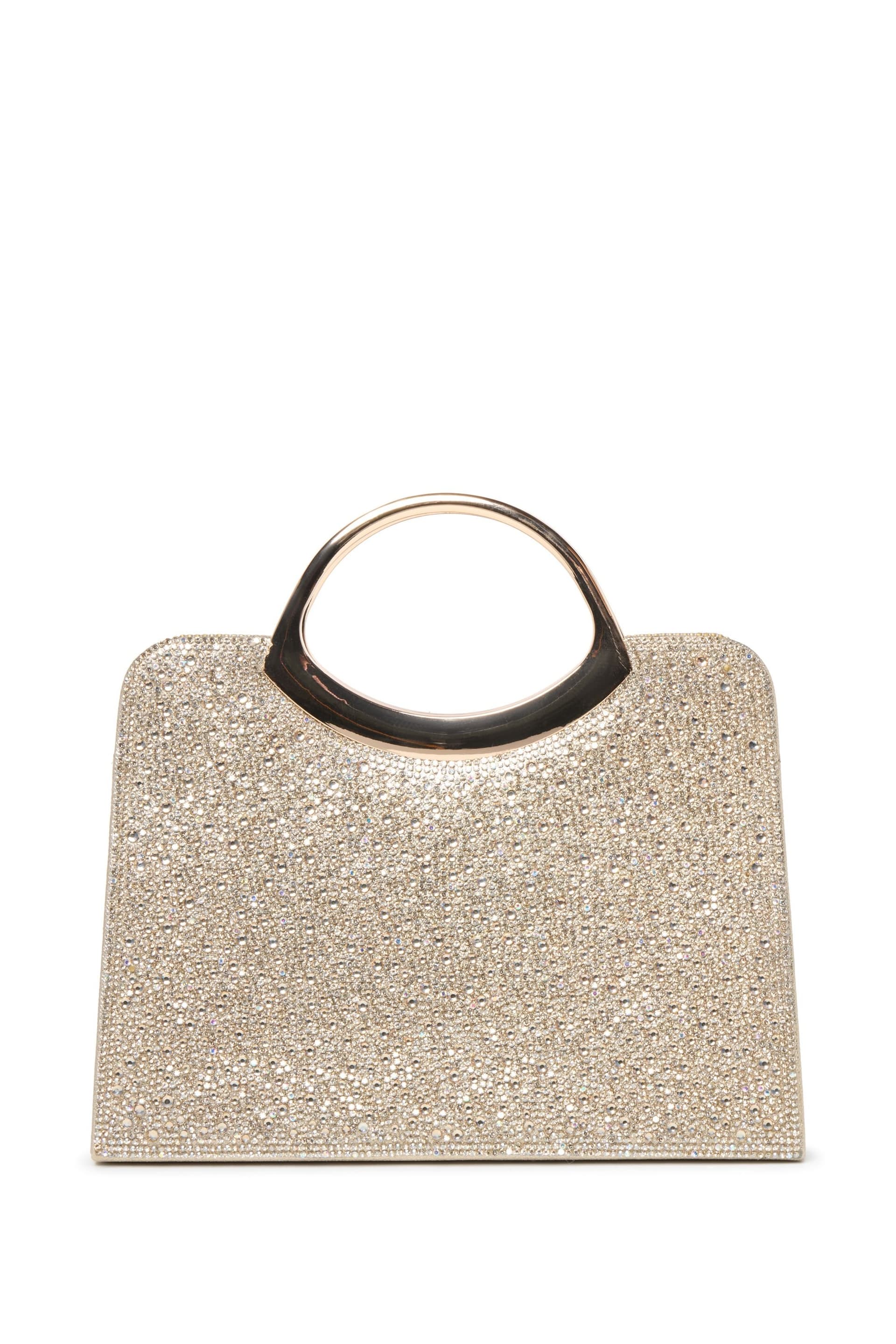 Paradox London Paradox London Women's Diamora' Diamante Top Handle Bag in Gold